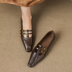 Etta | Mules de Doble Correa con Detalle de Brogue - Isabel de Sevilla
