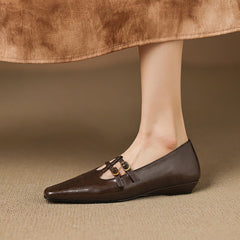 Etta | Mules de Doble Correa con Detalle de Brogue - Isabel de Sevilla