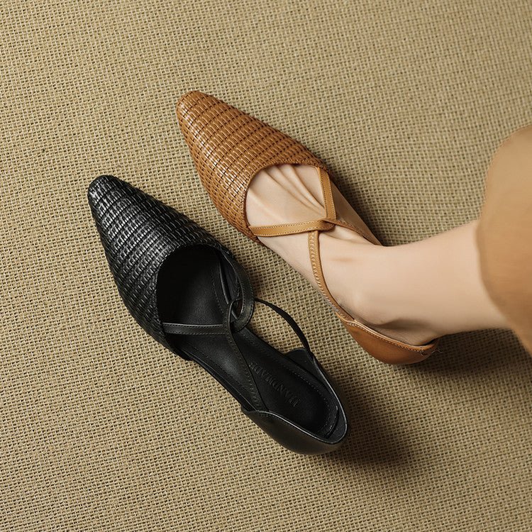 Elodie | Tacones de T-Strap Tejidos - Isabel de Sevilla