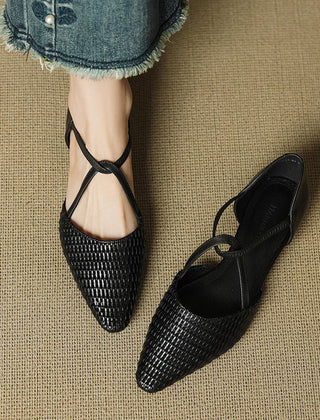 Elodie | Tacones de T-Strap Tejidos - Isabel de Sevilla