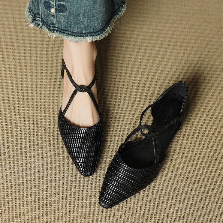 Elodie | Tacones de T-Strap Tejidos - Isabel de Sevilla