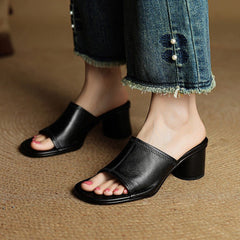 Brynn | Mules Elegantes con Tacón Bloque - Isabel de Sevilla
