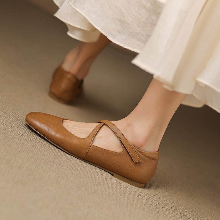 Cara | Zapatos Planos con Correa Cruzada - Isabel de Sevilla