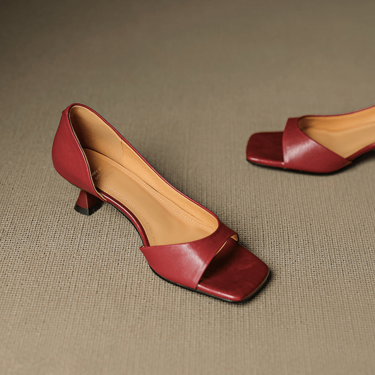 Delaney | Tacones de Kitten con Punta Abierta - Isabel de Sevilla