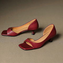 Delaney | Tacones de Kitten con Punta Abierta - Isabel de Sevilla