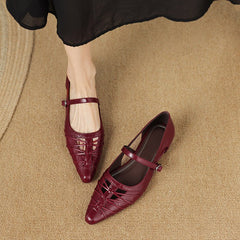 Margery | Zapatos Planos Mary Jane con Correa Punta - Isabel de Sevilla