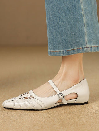Margery | Zapatos Planos Mary Jane con Correa Punta - Isabel de Sevilla