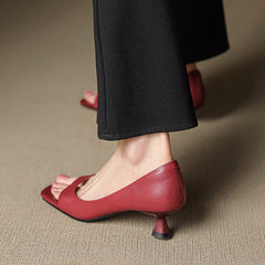 Delaney | Tacones de Kitten con Punta Abierta - Isabel de Sevilla