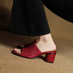 Brynn | Mules Elegantes con Tacón Bloque - Isabel de Sevilla