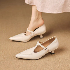 Eliza | Tacones de T-Strap Punta - Isabel de Sevilla