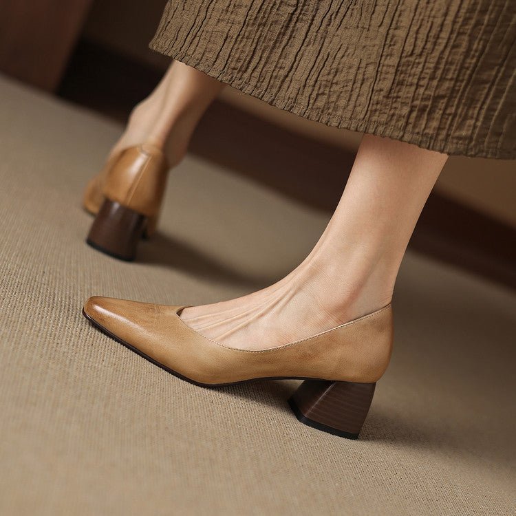 Lila | Tacones de Bloque con Punta - Isabel de Sevilla