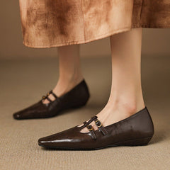 Etta | Mules de Doble Correa con Detalle de Brogue - Isabel de Sevilla