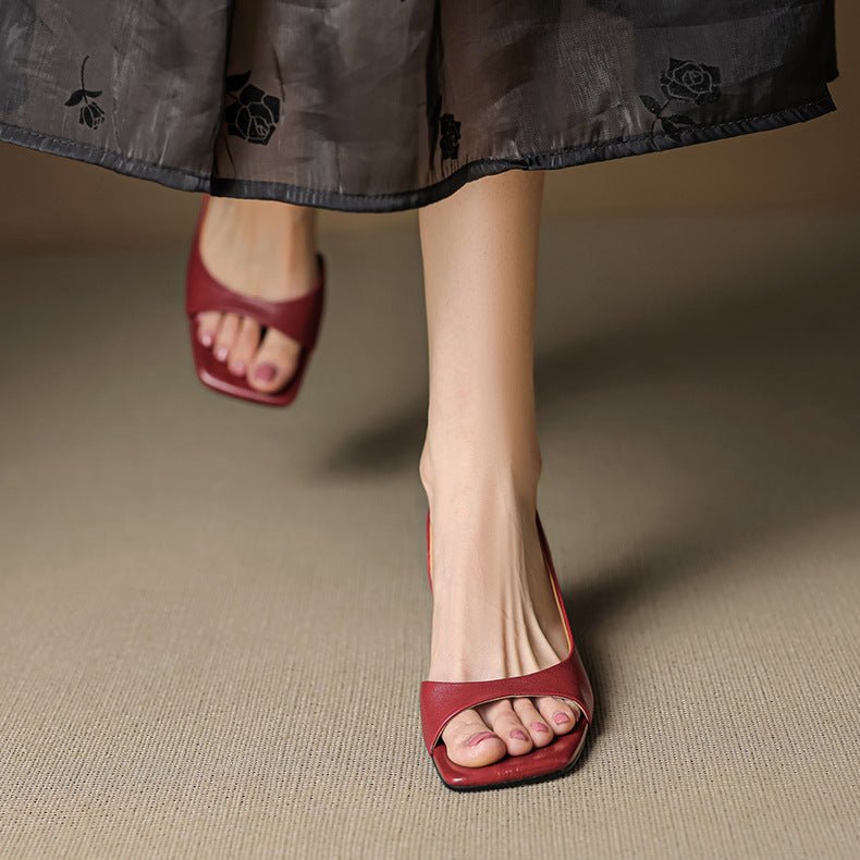 Delaney | Tacones de Kitten con Punta Abierta - Isabel de Sevilla