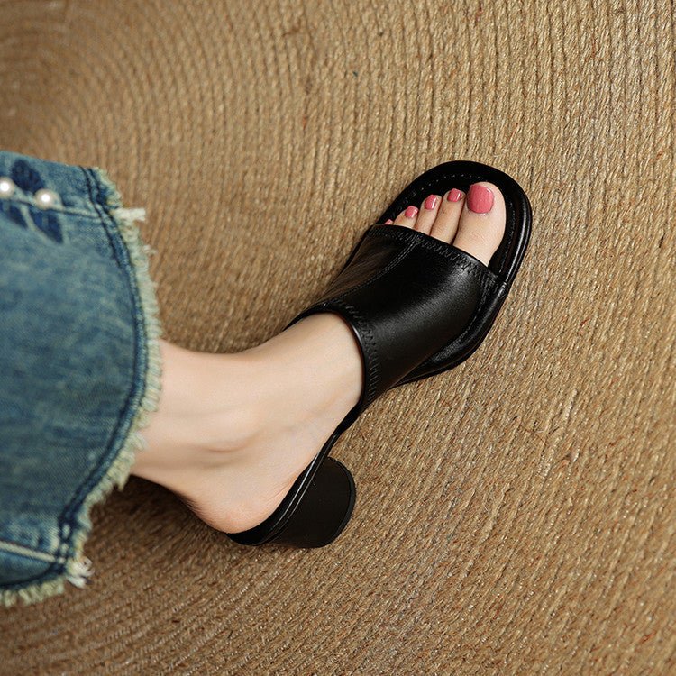 Brynn | Mules Elegantes con Tacón Bloque - Isabel de Sevilla