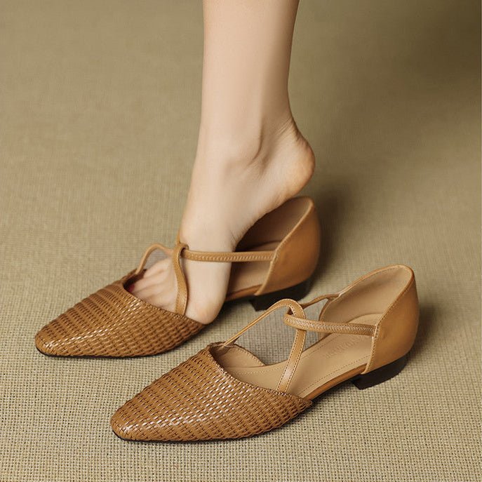 Elodie | Tacones de T-Strap Tejidos - Isabel de Sevilla