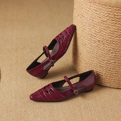 Margery | Zapatos Planos Mary Jane con Correa Punta - Isabel de Sevilla
