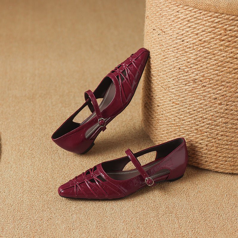 Margery | Zapatos Planos Mary Jane con Correa Punta - Isabel de Sevilla
