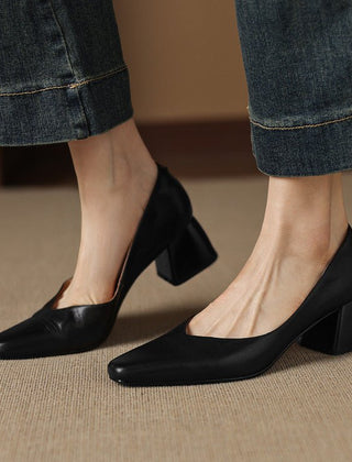 Lila | Tacones de Bloque con Punta - Isabel de Sevilla