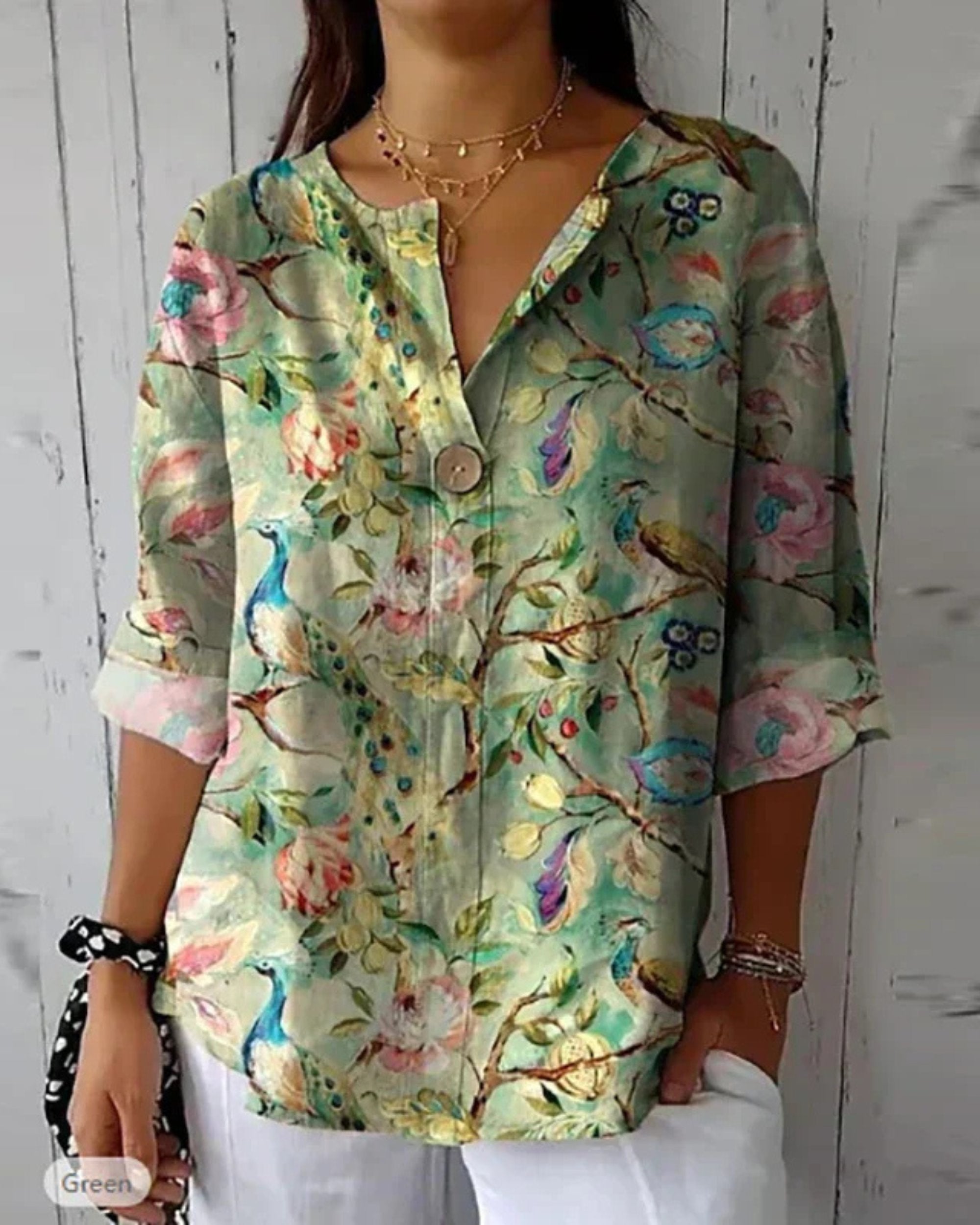 Camila | Blusa femenina ligera con estampado floral