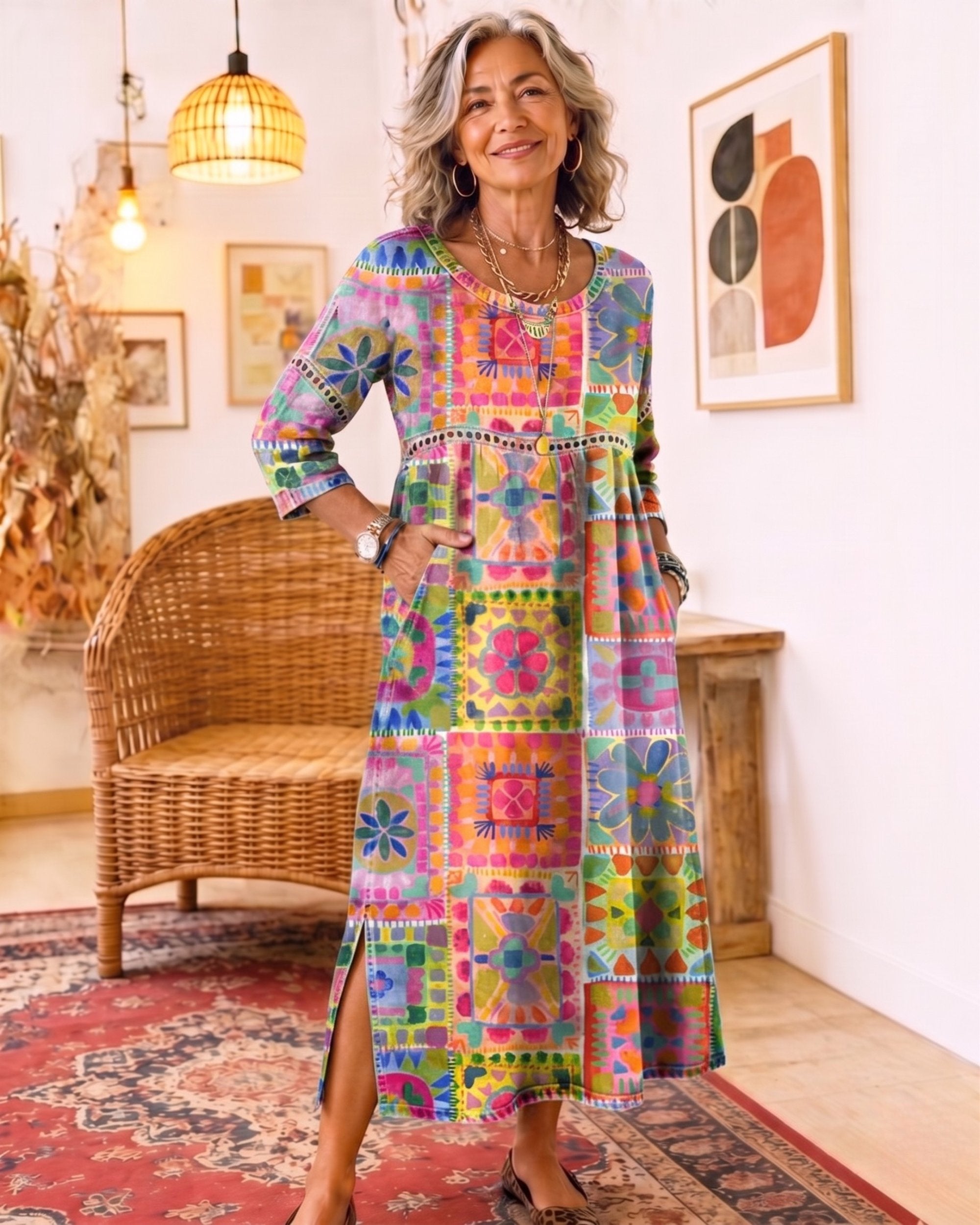 Pilar | Vestido Estampado étnico