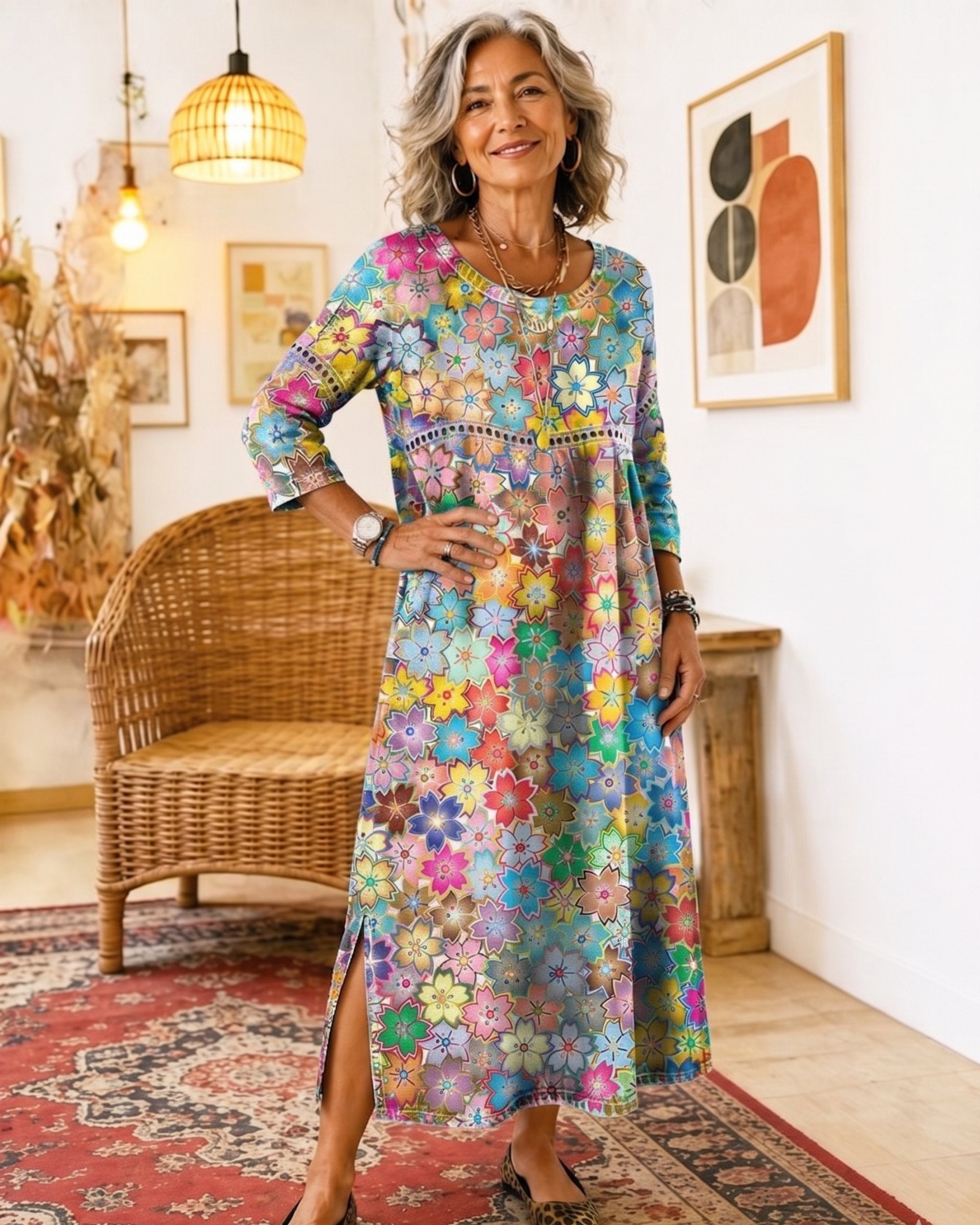 Isabel | Vestido Estampado Colorido