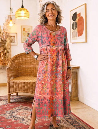 Francisca | Vestido Estampado Elegante - Isabel de Sevilla
