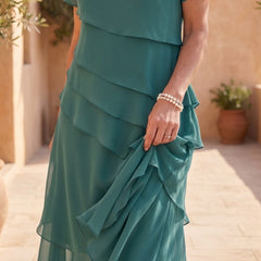 Francisca | Vestido Midi Cascada Elegante - Isabel de Sevilla