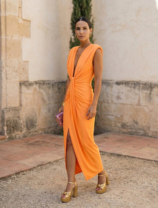 Selena | Vestido Drapé Ardiente - Isabel de Sevilla