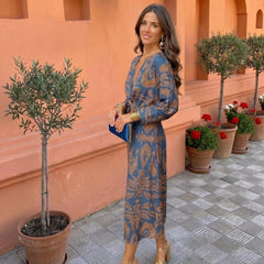 Silvia | Vestido midi con estampado - Isabel de Sevilla