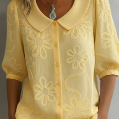 Celeste | Blusa ligera floral de elegancia natural - Isabel de Sevilla