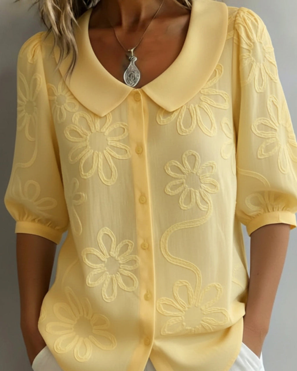 Celeste | Blusa ligera floral de elegancia natural