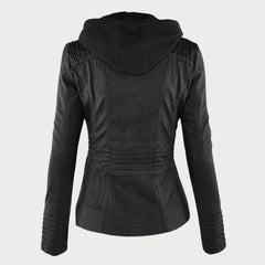 Cecilia | Chaqueta de Polipiel con Capucha - Isabel de Sevilla