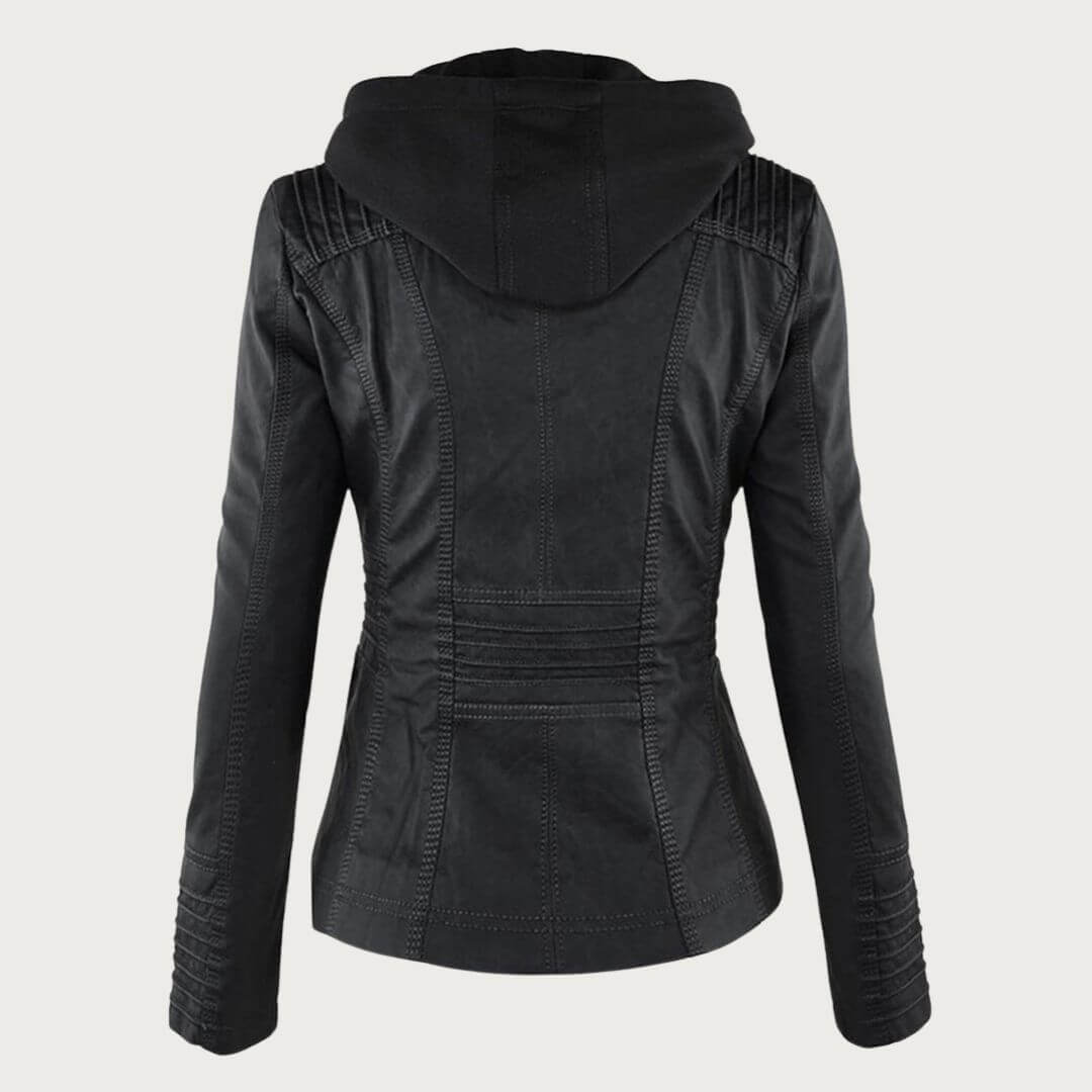 Cecilia | Chaqueta de Polipiel con Capucha - Isabel de Sevilla