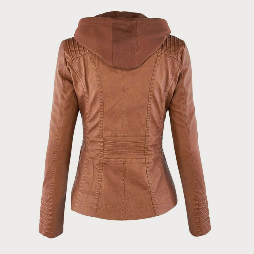 Cecilia | Chaqueta de Polipiel con Capucha - Isabel de Sevilla