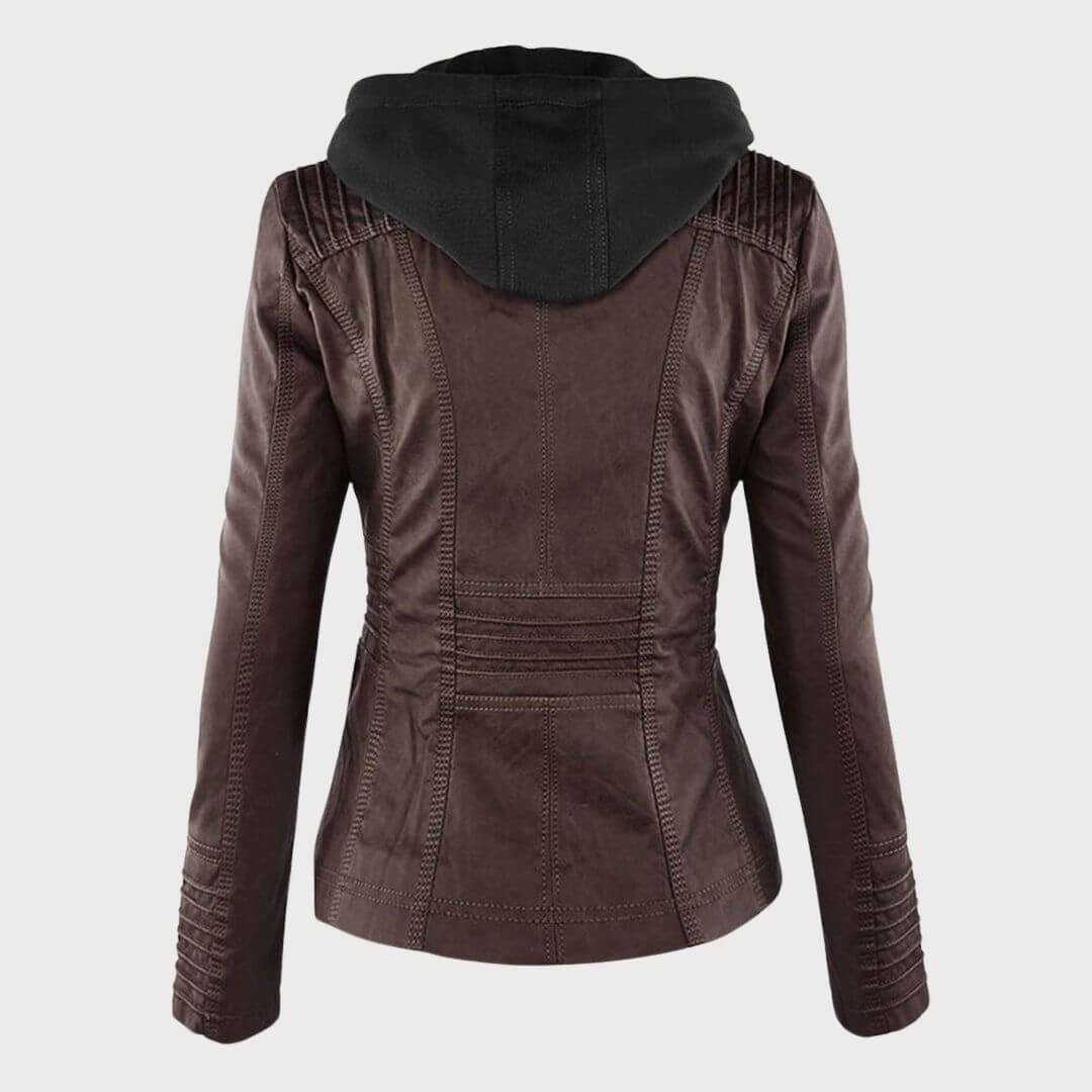 Cecilia | Chaqueta de Polipiel con Capucha - Isabel de Sevilla
