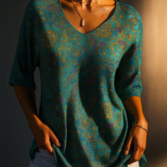 Belen | Blusa holgada y elegante con un estampado refinado - Isabel de Sevilla