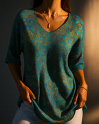 Belen | Blusa holgada y elegante con un estampado refinado