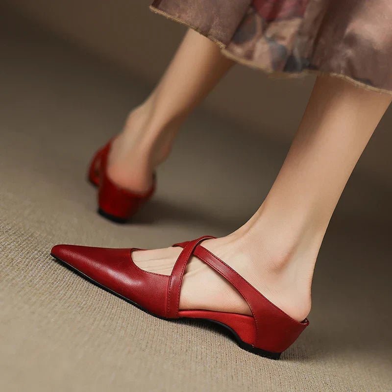 Rosa | Zuecos de cuero genuino con diseño elegante - Isabel de Sevilla