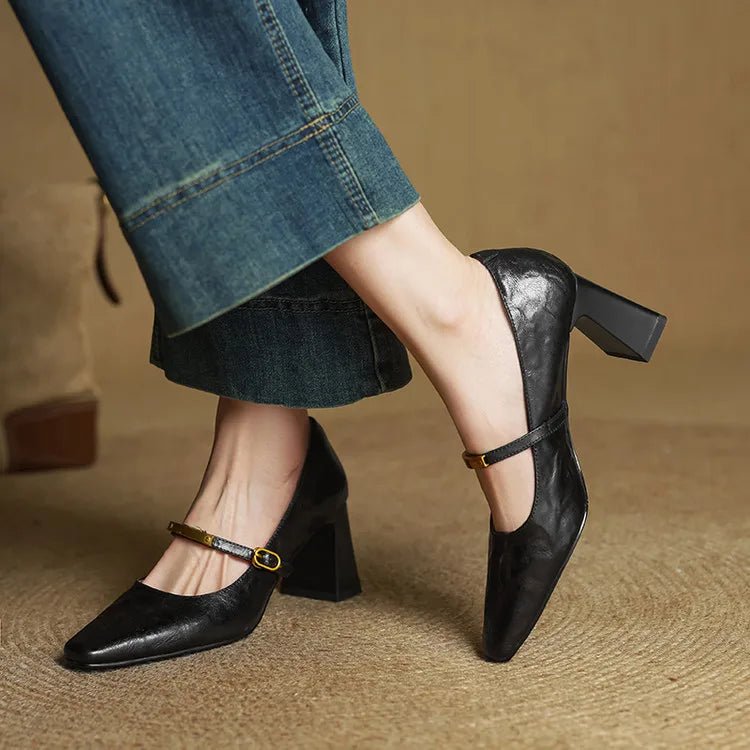 Elise | Tacones Mary Jane Clásicos con Tacón Bloque - Isabel de Sevilla