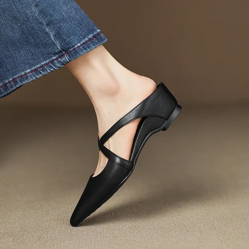 Rosa | Zuecos de cuero genuino con diseño elegante - Isabel de Sevilla