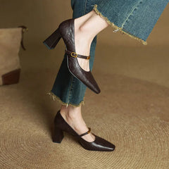 Elise | Tacones Mary Jane Clásicos con Tacón Bloque - Isabel de Sevilla