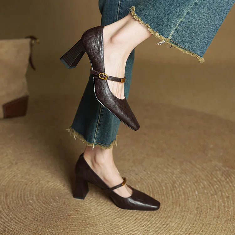 Elise | Tacones Mary Jane Clásicos con Tacón Bloque - Isabel de Sevilla