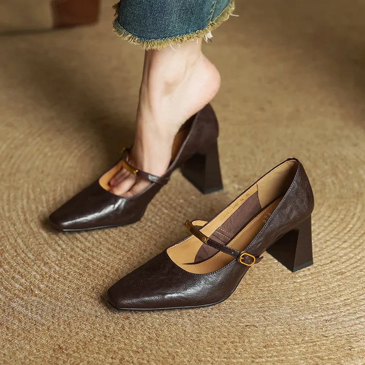 Elise | Tacones Mary Jane Clásicos con Tacón Bloque - Isabel de Sevilla