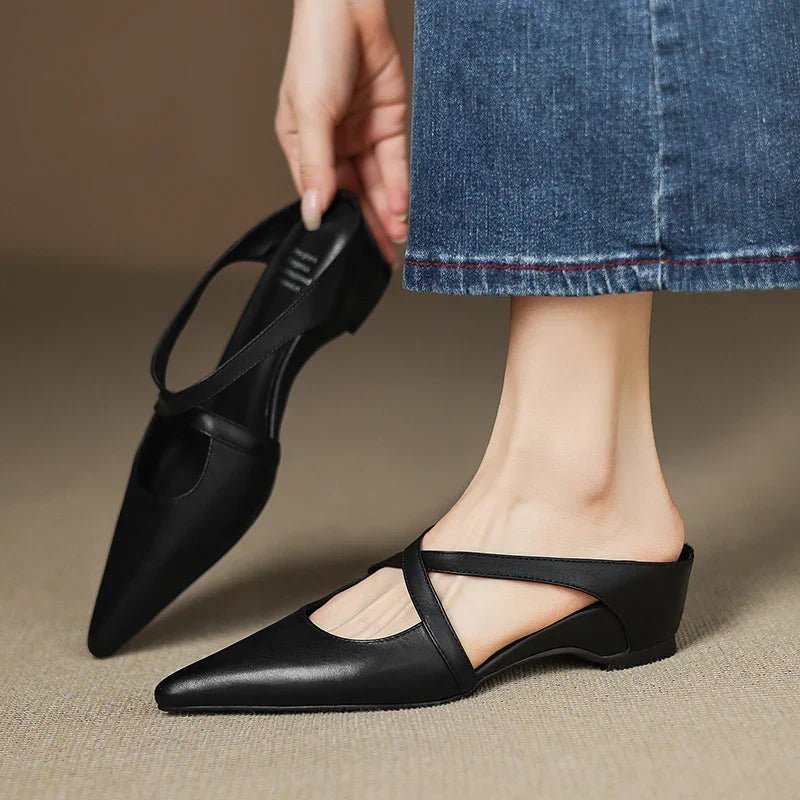 Rosa | Zuecos de cuero genuino con diseño elegante - Isabel de Sevilla