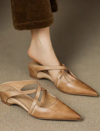 Rosa | Zuecos de cuero genuino con diseño elegante - Isabel de Sevilla