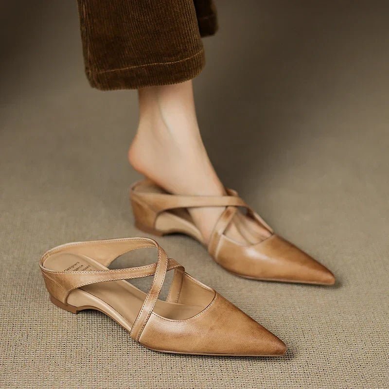 Rosa | Zuecos de cuero genuino con diseño elegante - Isabel de Sevilla