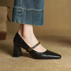Elise | Tacones Mary Jane Clásicos con Tacón Bloque - Isabel de Sevilla