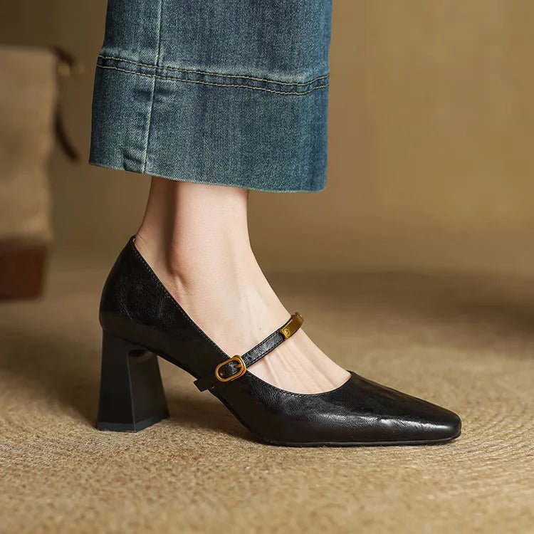Elise | Tacones Mary Jane Clásicos con Tacón Bloque - Isabel de Sevilla
