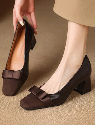 Marnelle | Tacones de Bloque con Punta en Forma de Arco - Isabel de Sevilla