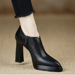 Evelyn | Tacones de Bloque con Punta - Isabel de Sevilla